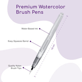 Water Painting Brush Set with Refillable Tube (6 Pens)