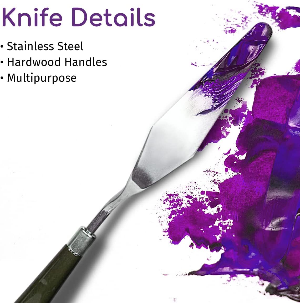 5 Pieces Stainless Steel Palette Spatula Set