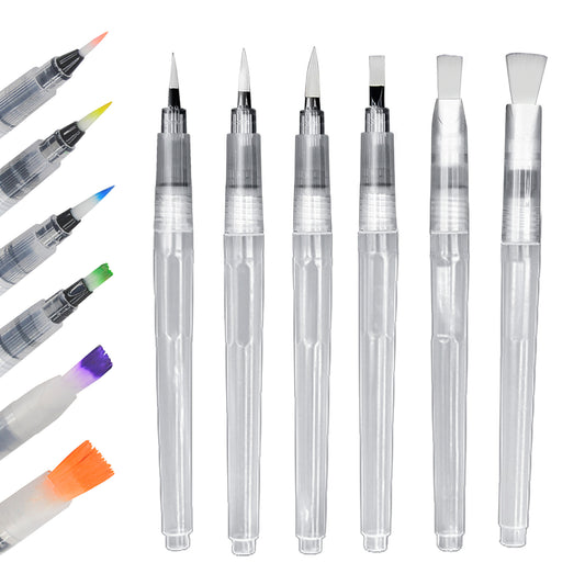 Water Painting Brush Set with Refillable Tube (6 Pens)