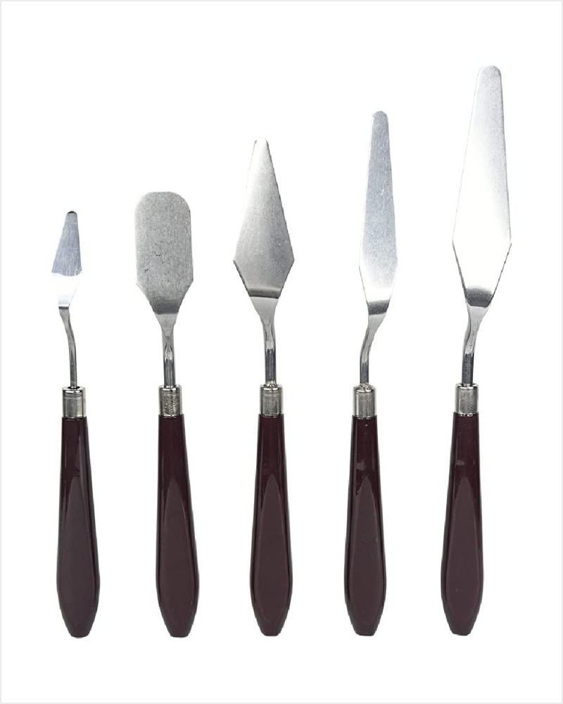 5 Pieces Stainless Steel Palette Spatula Set